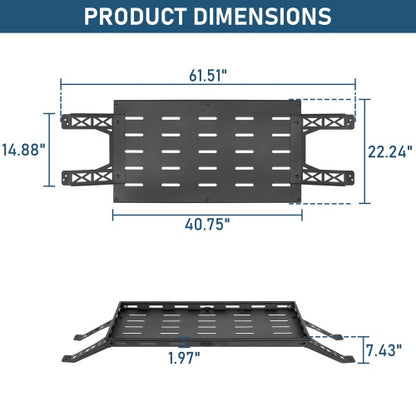 Jeep JK & JL Interior Cargo Basket/Rack For 2007-2026 Wrangler 4 doors Hardtop(Excluding Sky One-Touch Power Top Models) - Ultralisk 4x4