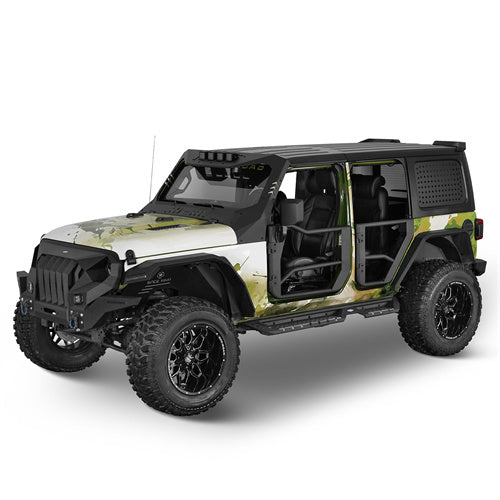 Jeep Wrangler JL & Gladiator JT Tube Half Front & Rear Doors w/ Black Shade Skins - Ultralisk 4x4