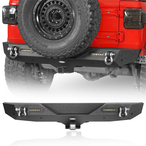 Jeep JL Back Bumper w/2" Hitch Receiver for 2018-2023 Jeep Wrangler JL - Ultralisk 4x4  ul2030s 1
