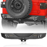 Jeep JL Back Bumper w/2" Hitch Receiver for 2018-2023 Jeep Wrangler JL - Ultralisk 4x4  ul2030s 1