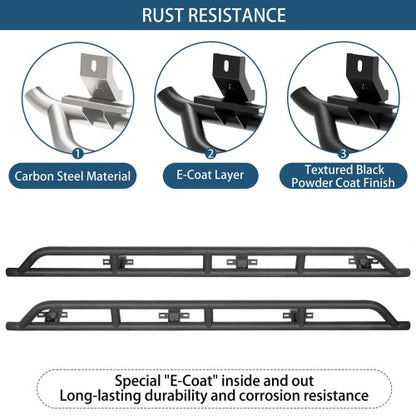 JEEP JT Rock Rails & Tube Slider Rocker Guards (20-26 Jeep Gladiator JT) - Ultralisk 4x4