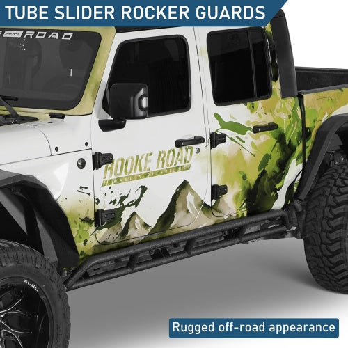 JEEP JT Rock Rails & Tube Slider Rocker Guards (20-26 Jeep Gladiator JT) - Ultralisk 4x4
