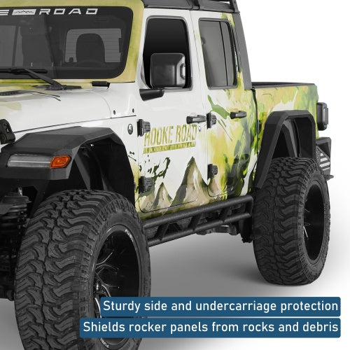 JEEP JT Rock Rails & Tube Slider Rocker Guards (20-26 Jeep Gladiator JT) - Ultralisk 4x4