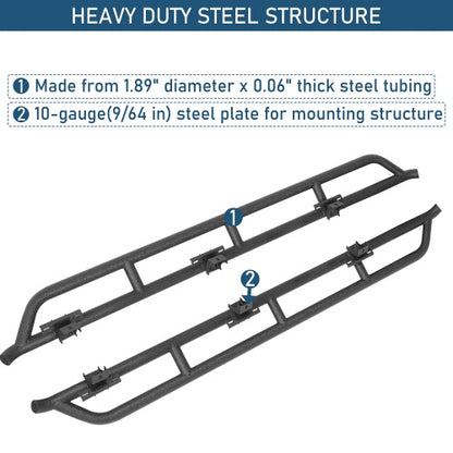 JEEP JT Rock Rails & Tube Slider Rocker Guards (20-26 Jeep Gladiator JT) - Ultralisk 4x4