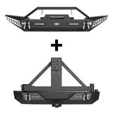 Jeep TJ Front and Rear Bumper Combo w/Tire Carrier for 1997-2006 Jeep Wrangler TJ - ultralisk 4x4 ULB.1010+ULB.1011 2