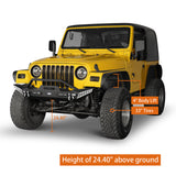 Jeep TJ Front and Rear Bumper Combo w/Tire Carrier for 1997-2006 Jeep Wrangler TJ - ultralisk 4x4 ULB.1010+ULB.1011 8