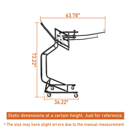 Movable Door Storage Cart Holder & Hard Top Lift Holder Rack For 1997-2025 Jeep Wrangler TJ JK JL JT & Ford Bronco - Ultralisk 4x4