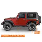 Jeep Wrangler JK 2-Door Side Steps Side Armor Off Road Parts - Ultralisk4x4 ul2087 8