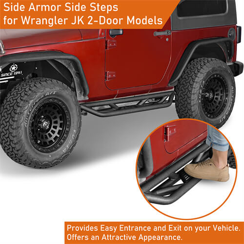 Jeep Wrangler JK 2-Door Side Steps Side Armor Off Road Parts ...