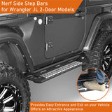 2018-2023 Jeep Wrangler JL Nerf Bar Side Step Bars For 2-Door - Ultralisk4x4 ul3051 11