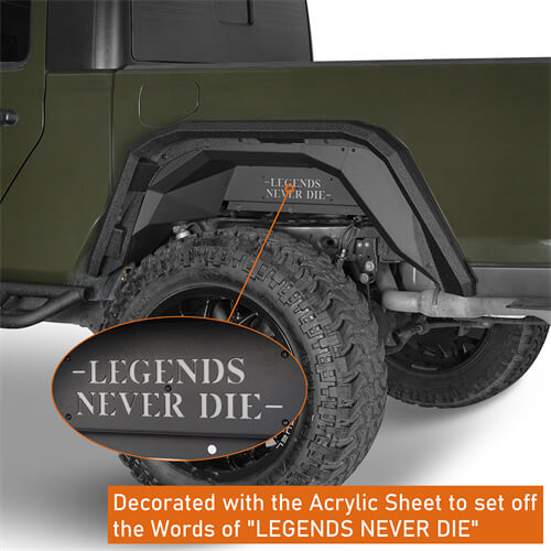 20-23 Jeep Gladiator JT Steel Rear Inner Fender Liners Wheel Liners - Ultralisk4x4 ul7014s 11