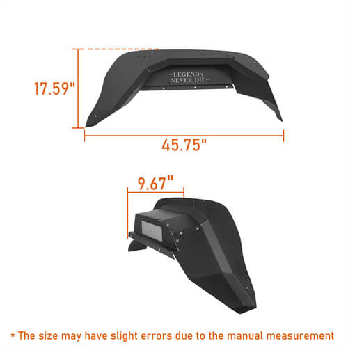 20-23 Jeep Gladiator JT Steel Rear Inner Fender Liners Wheel Liners - Ultralisk4x4 ul7014s 20