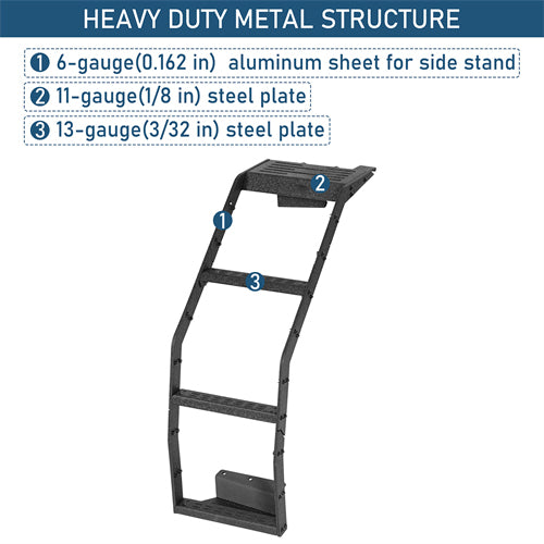 Rear Hatch Ladder For 2013-2017 Subaru XV Crosstrek - Ultralisk4x4