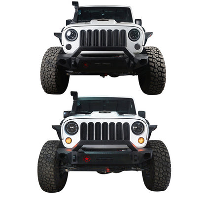 US Flag Imaged LED Amber Turn Signals Lights lens For 2007-2018 Jeep Wrangler JK JKU - Ultralisk4x4