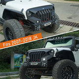 Front Bumper w/Grille Guard & Winch Plate for 2007-2018 Jeep Wrangler JK - Ultralisk 4x4  ULB.2038 8