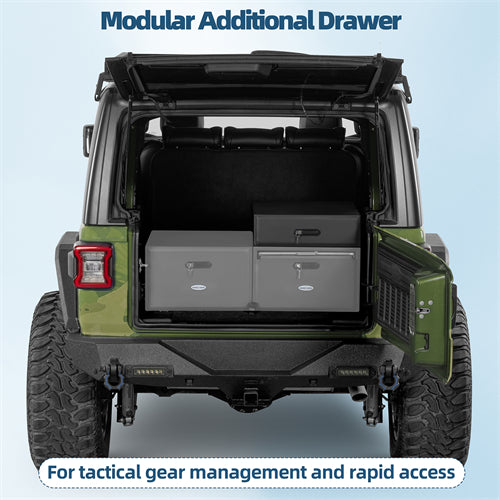 Modular Additional Drawer For 2015-2025 Jeep Wrangler JK & JL 4-Door & 2021-2025 Ford Bronco 4-Door - Ultralisk4x4