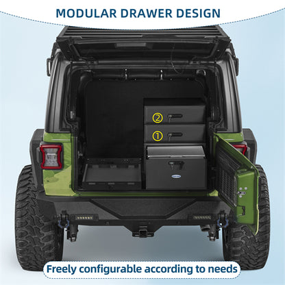 Modular Additional Drawer For 2015-2025 Jeep Wrangler JK & JL 4-Door & 2021-2025 Ford Bronco 4-Door - Ultralisk4x4