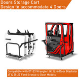 Jeep & Ford Bronco Movable Door Storage Cart Holder For 4 Doors - Ultralisk 4x4 ul2084 10