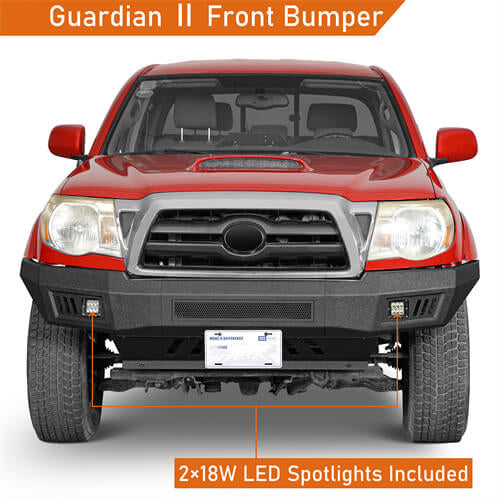 Off-Road Front Bumper w/ LED spotlights included For 2005-2011 Toyota Tacoma - Ultralisk4x4