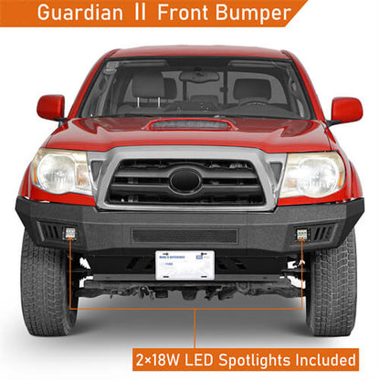 Off-Road Front Bumper w/ LED spotlights included For 2005-2011 Toyota Tacoma - Ultralisk4x4