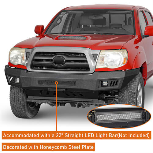 Off-Road Front Bumper w/ LED spotlights included For 2005-2011 Toyota Tacoma - Ultralisk4x4