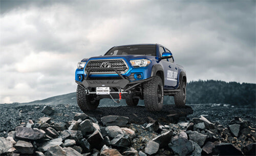Off Road Tube Front Bumper w/ LED Light Bar For 2016-2023 Toyota Tacoma 3rd Gen - Ultralisk4x4