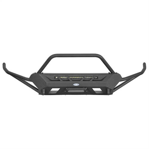 Off Road Tube Front Bumper w/ LED Light Bar For 2016-2023 Toyota Tacoma 3rd Gen - Ultralisk4x4