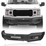 Off-Road Full-Width Front Bumper w/ Bedside Slider Steps & LED Spotlights For 2018-2020 Ford F-150 - Ultralisk4x4