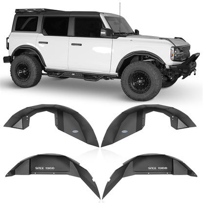 Off-Road Front & Rear Inner Fender Liners For 2021-2025 Ford Bronco (Excluding Raptor) - Ultralisk4x4