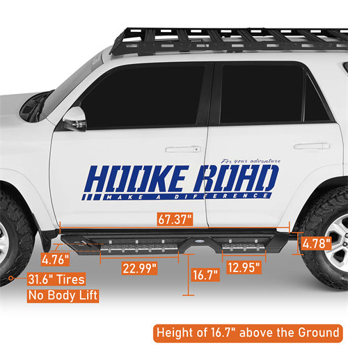 Nerf Side Step Bars For 2010-2024 Toyota 4Runner (Excluding Limited, Nightshade, TRD Sport & 10-13 SR5) - Ultralisk4x4