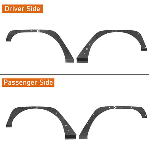 Front & Rear Fender Flare Kit Jeep Wrangler Off-Road For 2007-2018 Jeep Wrangler JL - Ultralisk4x4 ul2093s- 12