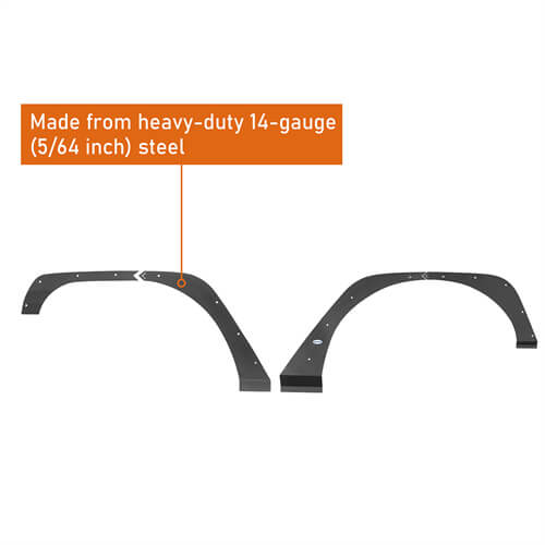 Front & Rear Fender Flare Kit Jeep Wrangler Off-Road For 2007-2018 Jeep Wrangler JL - Ultralisk4x4 ul2093s- 9