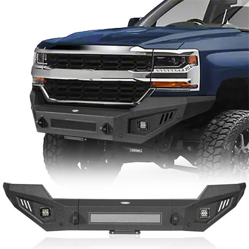 Off-Road Full-Width Front Bumper Aftermarket Truck Accessories For 2016-2018 Chevy Silverado 1500 - Ultralisk4x4 ul9029 1