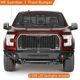 Off Road Full-Width Front Bumper w/ LED spotlights For 2015-2017  Ford F-150 - Ultralisk4x4-u8282-5
