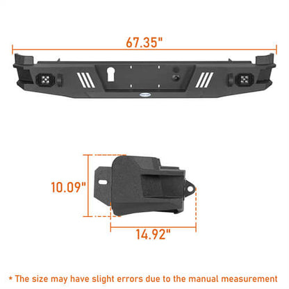 Off-Road Guardian Ⅰ Rear Bumper For 2015-2022 Chevy Colorado & GMC Canyon(Excluding ZR2 Models) - Ultralisk4x4