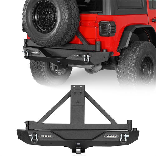 Front Bumper & Rear Bumper w/Tire Carrier(18-25 Jeep Wrangler JL) - ultralisk4x4