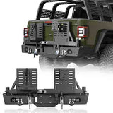 Off Road Rear Bumper w/ Dual Swing Arms & Tire Carrier & 5.3-Gallon Jerry Can Holder For 2020-2024 Jeep Gladiator JT(Excluding Mojave) - Ultralisk4x4