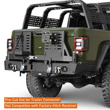 Off Road Rear Bumper 2020-2024 Jeep Gladiator JT - Ultralisk4x4-u7018s-7