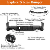 Rear Bumper Off-Road For 2020-2024 Jeep Gladiator JT - Ultralisk4x4 ul7019s- 14