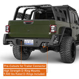Rear Bumper Off-Road For 2020-2024 Jeep Gladiator JT - Ultralisk4x4 ul7019s- 6