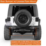 Off Road Rear Bumper For 2007-2018 Jeep Wrangler JK - Ultralisk4x4-u2097s-5