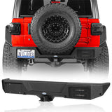 Off-Road Rear Bumper w/D-ring For 2018-2024 Jeep Wrangler JL  - Ultralisk4x4
