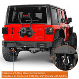Rear Bumper Jeep Wrangler Off-Road For 2018-2024 Jeep Wrangler JL - Ultralisk4x4 ul3056s- 9