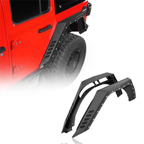 Off Road Rear Fender Flares For 2018-2024 Jeep Wrangler JL 4-Door - Ultralisk4x4-u3064-1