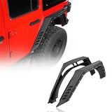 Off Road Rear Fender Flares w/rubber strips For 2018-2024 Jeep Wrangler JL 4-Door - Ultralisk4x4