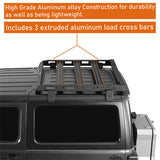 Aluminum Roof Rack Off-Road For 2018-2024 Jeep Wrangler JL - Ultralisk4x4 ul3057s- 10