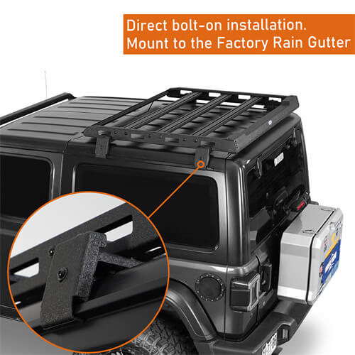 Off Road Rack Aluminum Roof Rack Off-Road For 2018-2024 Jeep Wrangler JL ...