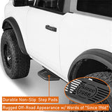 Off Road Side Hoop Steps Kit For 2021-2024 Ford Bronco 2-Door - Ultralisk4x4-u8931s-6