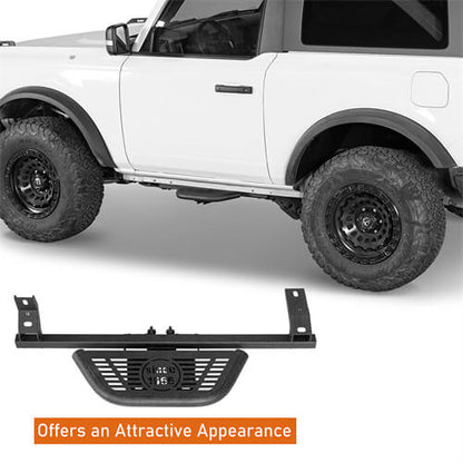Off Road Side Hoop Steps Kit For 2021-2024 Ford Bronco 2-Door - Ultralisk4x4-u8931s-7
