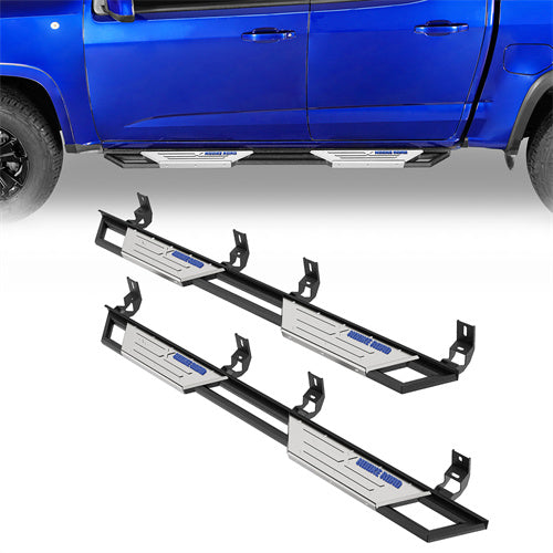 Off Road Nerf Side Step Bars For 2015-2024 Chevy Colorado Crew Cab & GMC Canyon Crew Cab - Ultralisk4x4 -u9104-1